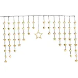 Star-Max LED Lichtervorhang 135x95 cm mit Timer Warmweiß