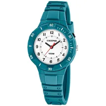 Calypso K5886/1 Quarzuhr 10 mm Aluminiumgehäuse Petrol Sportarmband Blau/Weiß onesize