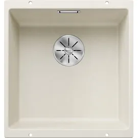 Blanco Subline 400-U links Unterbauspüle silgranit softweiß Handbetätigung 430 x 460 mm