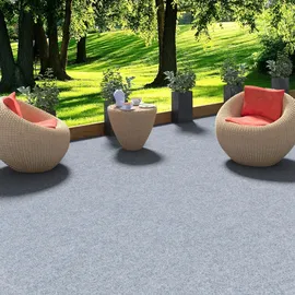 Snapstyle Snapstyle, Kunstrasen Rasenteppich mit Noppen Kingston Grau, 400x150cm