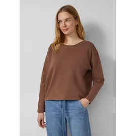 s.Oliver Sweatshirt Naht-Details Braun 36