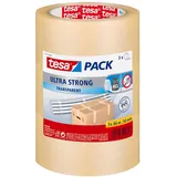 Tesa Ultra Strong - PVC-Klebeänder für festes Verpacken und sicheres Bündeln - Transparent - 66 m x 50 mm, 3er-Pack