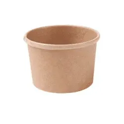 Ekoe Plastic Free Solutions Ekoe Kraftpapier-Suppenschüsseln mit kompostierbarer Auskleidung 200 ml 100 Stk