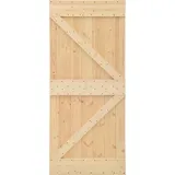 vidaXL Kiefer Massivholz rechts 90 x 210 cm braun