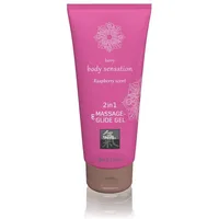 SHIATSU Massage- & Glide Gel 2 in 1 - Raspberry scent 200 ml