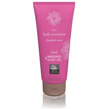 SHIATSU Massage- & Glide Gel 2 in 1 - Raspberry scent 200 ml