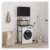 vidaXL Waschmaschinenschrank 68 x 48,5 x 194 cm Schwarz Metall