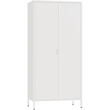 [en.casa] Kleiderschrank Esteli 80 x 170 x 45 cm Weiß