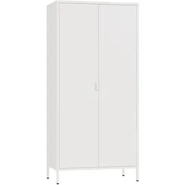 [en.casa] Kleiderschrank Esteli 80 x 170 x 45 cm Weiß