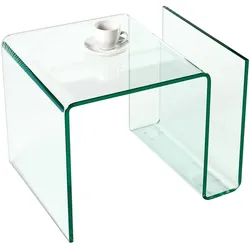 riess-ambiente Couchtisch FANTOME - 50cm Beistelltisch mit Ablage für Magazine transparent Glas