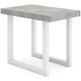 SKRAUT HOME Konsolentisch 160 x 73 x 90 cm Weiß/Zementgrau
