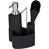 Wenko Spül-Set Empire Schwarz 19 cm x 11 cm x 12,5 cm