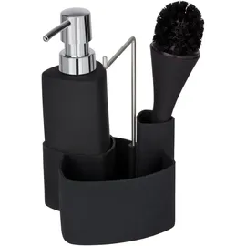 Wenko Spül-Set Empire Schwarz 19 cm x 11 cm x 12,5 cm