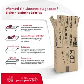 Fdm Topper 140x200 cm Matratzenauflage mit HR-Schaum 8 cm Schoner H3
