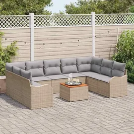 vidaXL Garten-Sofa-Set 10-tlg. beige