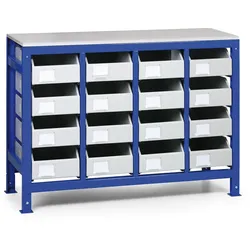 Regal mit Metallschubladen, 16 Schubladen