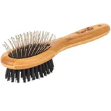 Tierfee Fellpflegebürste Two IN ONE aus Bambus - klein