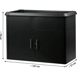 Dobar XL Hochbeet aus Metall mit Unterschrank 107 x 58 x 78 cm Anthrazit