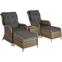 Tectake Benissa Set 5-tlg. Beige