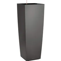 LECHUZA Cubico Alto Komplettset 40 x 40 x 105 cm anthrazit metallic