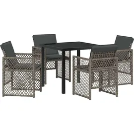 vidaXL Garten Essset 5-tlg. Grau