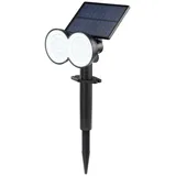 Sygonix Solarleuchte Kunststoff, Metall 0,9 W 100 lm inkl. Dämmerungssensor schwarz
