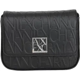 Giorgio Armani Armani Exchange Damen Women's Adjustable Shoulder Strap, Embossed Logo All Over Crossbody Medium, Schwarz