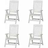 Sieger Palma Klappsessel 67 x 62 x 105 cm weiß 4 St.