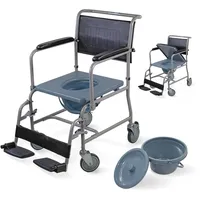 Mobiclinic Toilettenstuhl mit Rollen grau
