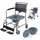 Mobiclinic Toilettenstuhl mit Rollen grau