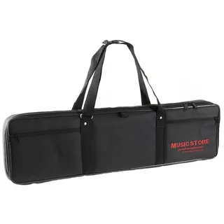 MUSIC STORE Piano-Transporttasche (Musicstore KCS-II Keyboardtasche Ideal für kleine Keyboards 83 x 20 x 8cm Schwarz 20mm Polsterung Vortasche für Zubehör, Gigbags für Tasteninstrumente, Keyboardtasche Standard), Keyboardtasche, kleine Keyboards, 20mm Polsterung