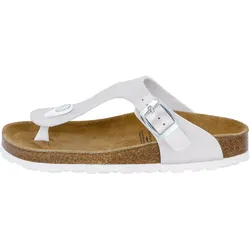 Zehentrenner LICO "Zehenstegpantolette Bioline Trend Kids", Gr. 30, silber (silberfarben), Synthetik, Schuhe