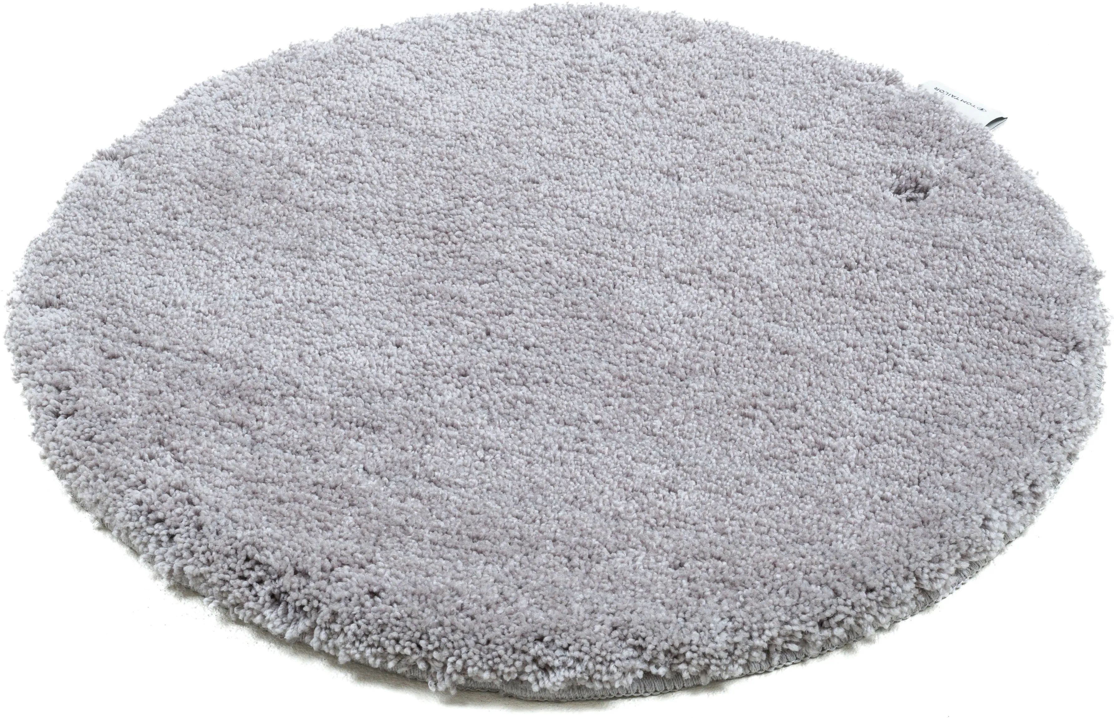 TOM TAILOR Badematte »Cozy Bath UNI«, Höhe 27 mm, rutschhemmend beschichtet, fußbodenheizungsgeeignet, Badteppich, Uni Farben, rechteckig, rund und oval erhältlich TOM TAILOR grey rund (Ø 60 cm)