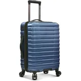 U.S. Traveler Boren Hartschalenkoffer aus Polycarbonat, robust, mit 8 Spinnrollen, Aluminiumgriff, Marineblau, Checked-Large 30-Inch, Boren Hartschalenkoffer aus Polycarbonat, robust, mit 8