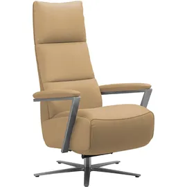 sit&more TV-Sessel Vario Comfort Kunstleder 70 x 124 x 85 cm beige mit Kopfteilverstellung