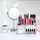Relaxdays Make Up Organizer, 14 Fächer & 3 Schubladen, Nagellack, Lippenstfit, Kunststoff, Schminkorganizer, transparent,