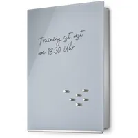 BLOMUS -VELIO- Schlüsselkasten / Glasmagnettafel in trendigem Grau, hochwertige