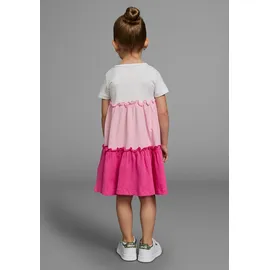 Kidsworld Jerseykleid in weiß-rosa-pink | Gr.: 116/122,