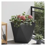 vidaXL Pflanzkübel 50 x 50 x 50 cm Schwarz