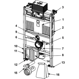 TECE TECEprofil WC-Modul mit Uni-Spülkasten Bauhöhe 820mm, 9300301