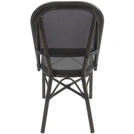 Essentials Paris Bistrostuhl Textil – Wenge-Schwarz Mesh