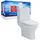 Duschmeister Paros Stand-WC mit WC-Sitz Weiß spülrandlos