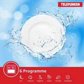 Telefunken GEV6012D Einbau-Geschirrspüler (vollintegrierbar, 598 mm breit)