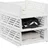 Relaxdays Schrank Organizer 3er Set stapelbare Aufbewahrungsboxen 13 x 33,5 x 43,5 cm Weiß