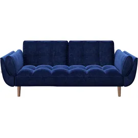Playboy Schlafsofa Samt 2-Sitzer Blau