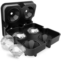 Silikon Eiswürfelform Diamant Eisform Whisky Runden Ice Ball Eiswürfelbehälter
