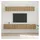 vidaXL Artisan-Eiche TV-Lowboard 30 x 30 x 30 cm Beige Holzwerkstoff