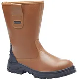 Blackrock S1-P SRC Safety Rigger Arbeitsstiefel, Mens Womens Steel Toe Cap Tan Leder, Arbeitsstiefel, Sicherheitsschuhe, Protective Midsole, Gardening, Work & Utility Footwear, Construction