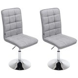 Clp 2er Set Esszimmerstühle Peking V2 mit hochwertiger Polsterung und Stoffbezug I höhenverstellbare Lehnstühle