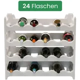 ARTECSIS Weinregal stapelbar Kunststoff für 24 Flaschen, stabiles Flaschenregal in Gastronomie-Qualität, modular erweiterbar, Granitgrau